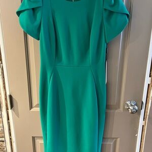 NWT Calvin Klein Green Pencil Dress Size 4